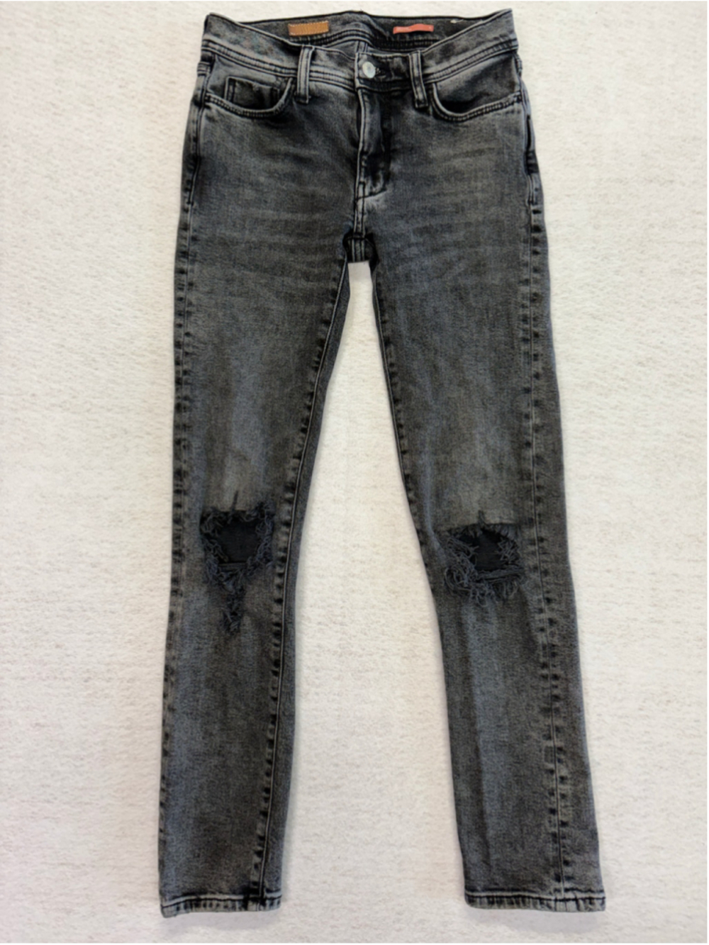 Anthropologie Pilcro Distressed Skinny Jeans Gray Wash Size 24